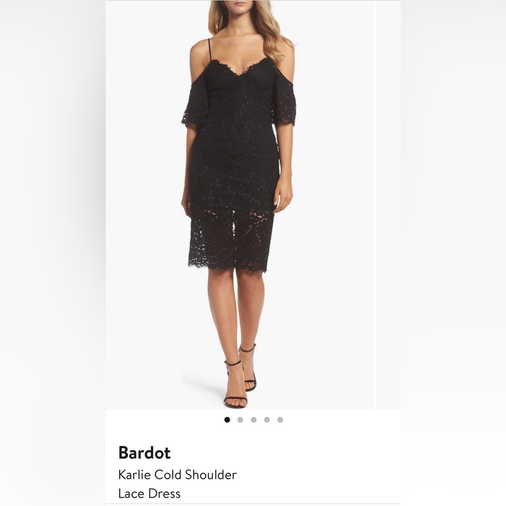Bardot Karlie Cold Shoulder Lace Dress